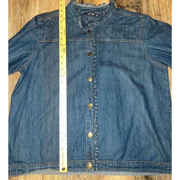 Krazy kat women's blue jean jacket - Picture 4 of 6